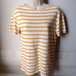 Old Navy yellow & white stripe short sleeve Women’s Top - Size XS